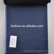 Tissu de costume bleu en laine polyester pour hommes à vendre